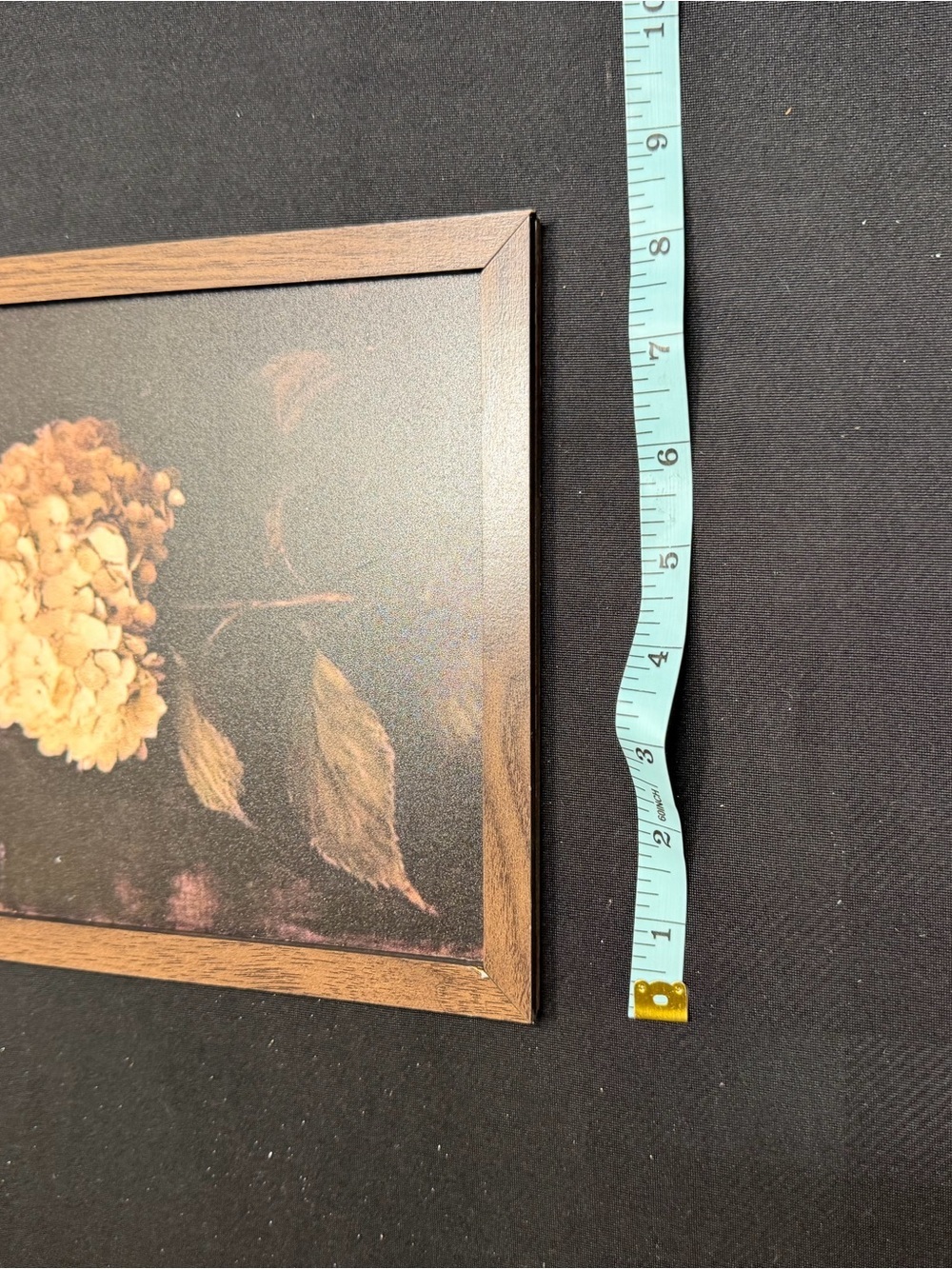 Wood Frame Floral Wall Art - Brown Frame with Warm Tones